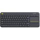 LOGITECH K400 Plus Wireless Touch Keyboard - BLACK -US INT'L