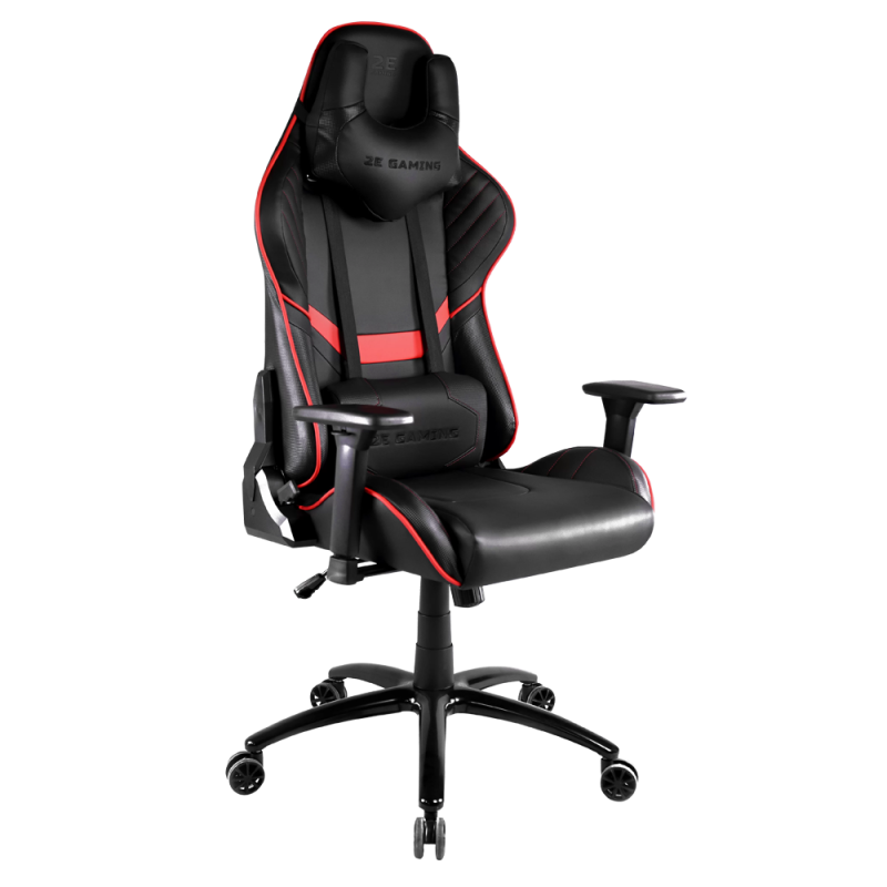 2E GAMING Chair HIBAGON II, PU Leather, 3D-Armrests, black-red