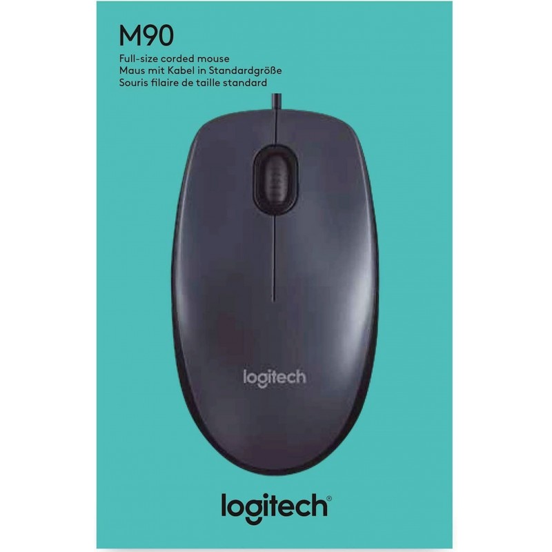 LOGITECH Mouse M90 - GREY - USB - EWR2 -HENDRIX CLOSED BOX