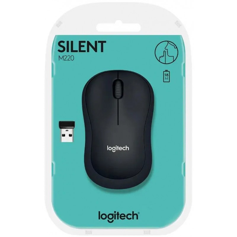 LOGITECH Wireless Mouse M220 SILENT - CHARCOAL OFL