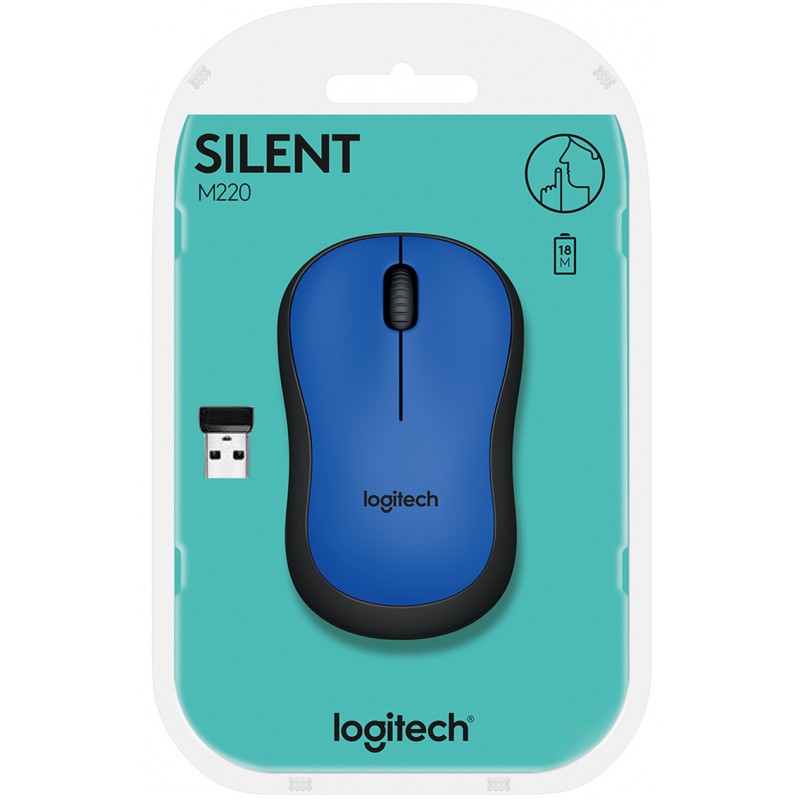 LOGITECH Wireless Mouse M220 SILENT - EMEA - BLUE