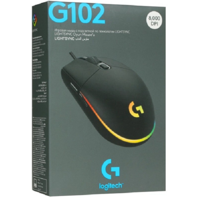 LOGITECH G102 LIGHTSYNC - BLACK - EER