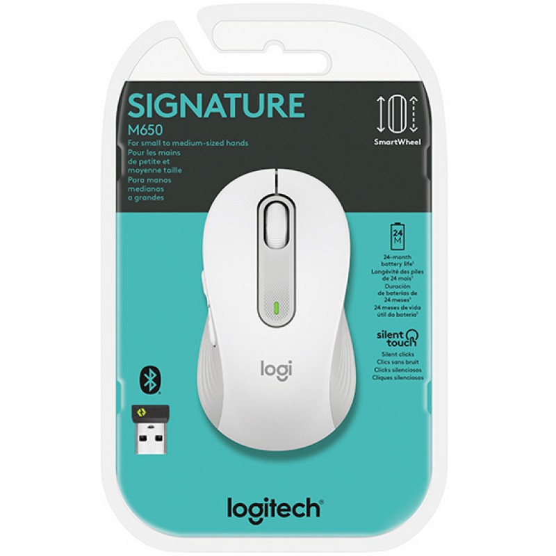 LOGITECH M650 Signature Bluetooth Mouse - OFF-WHITE