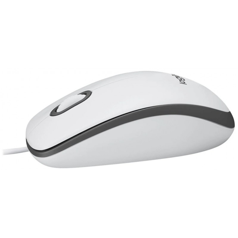 Logitech Mouse M100 - WHITE - USB -  EMEA-914 -AKOYA HANGTAB BOX M100