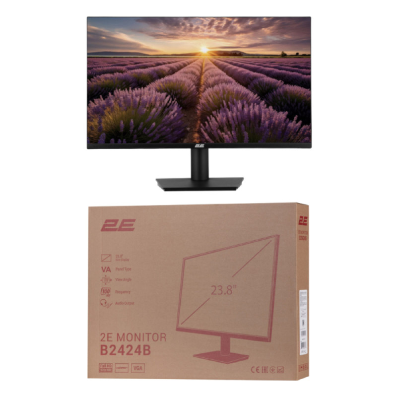 2E Monitor 23.8″ B2424B D-Sub, HDMI, VA, 100Hz, FreeSync (2E-B2424B-01.UA)