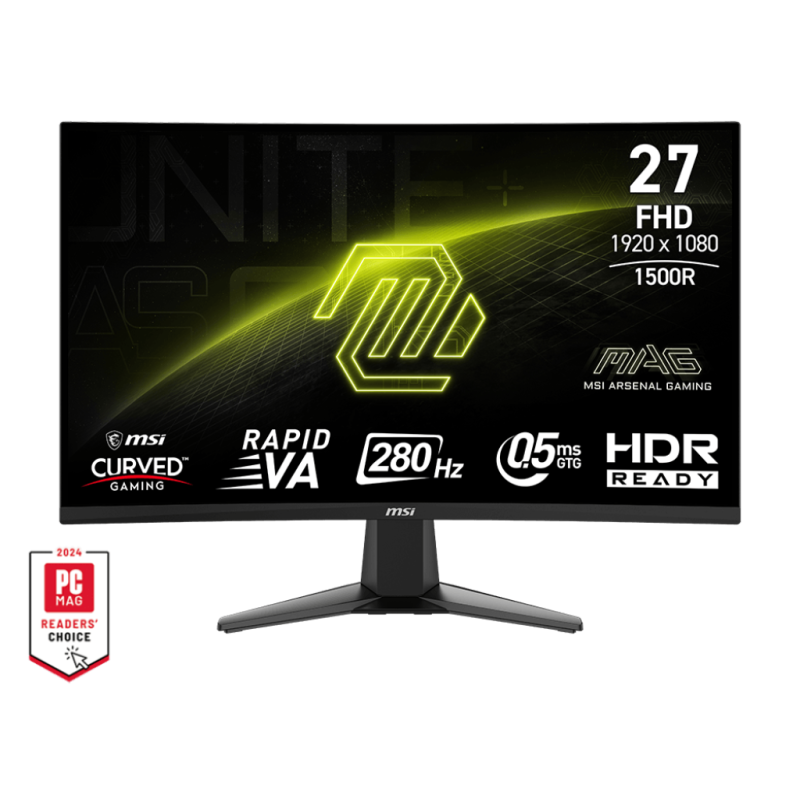 MSI Monitor 27" MAG 276CXF 2xHDMI, DP, Audio, VA, 280Hz, 0,5ms, sRGB 102%, CURVED, AdaptiveSync