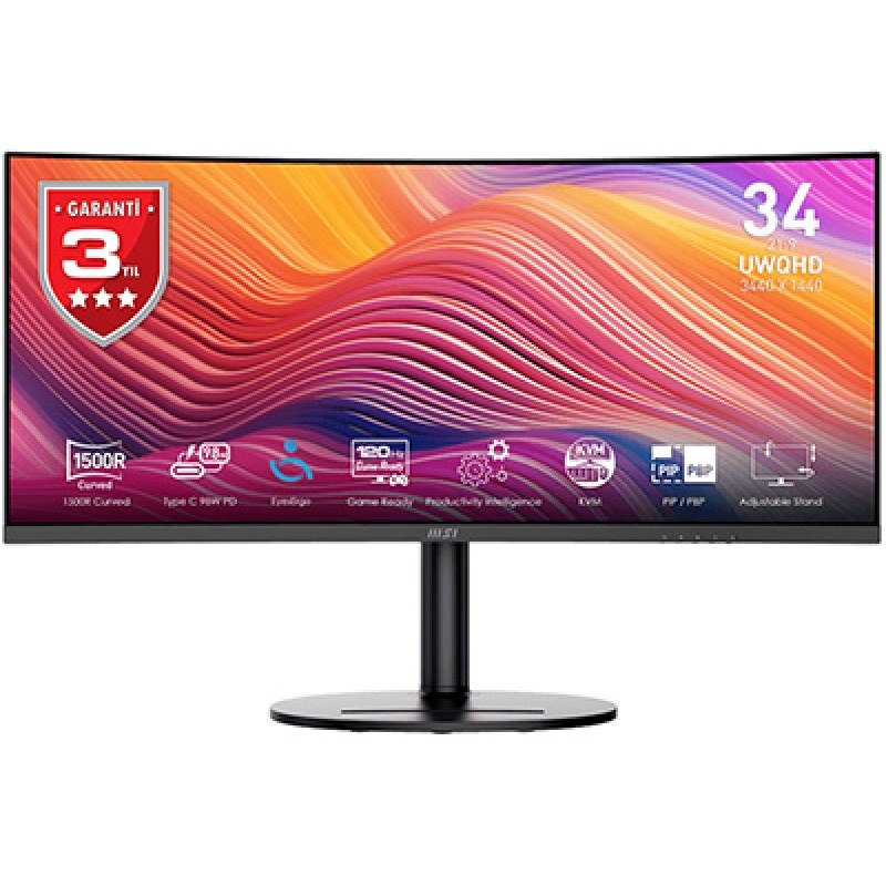 MSI Modern MD342CQP  34", 4K 3440 x 1440 (UWQHD), Curve 1500R,120Hz