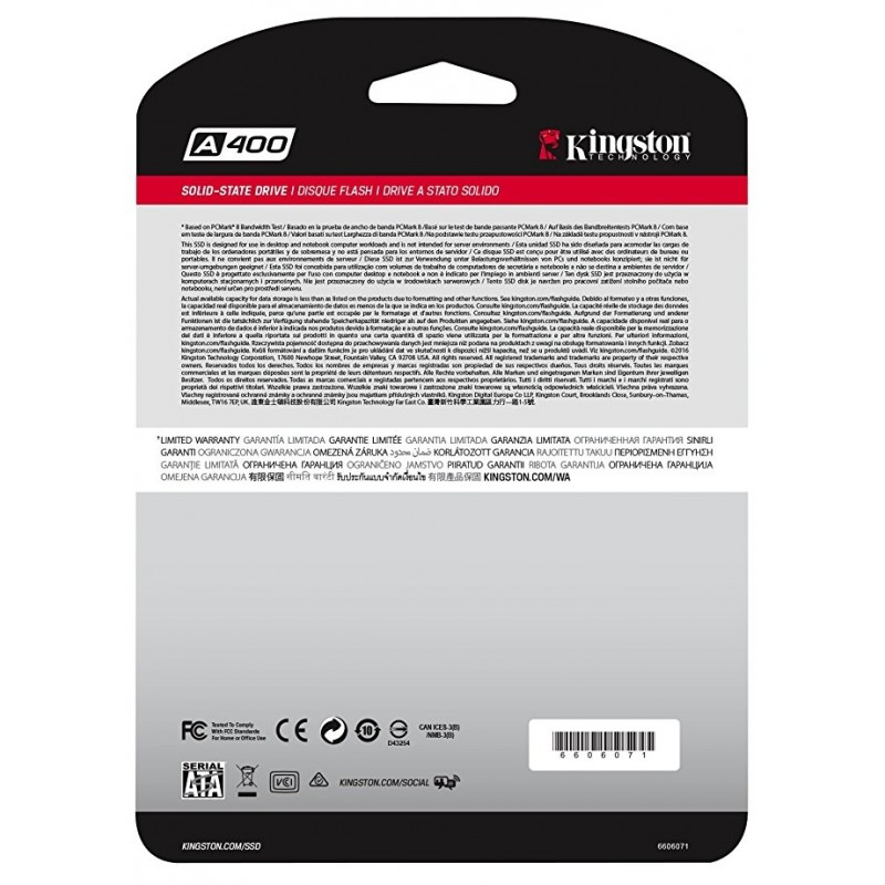 Kingston 240GB A400 SATA 3.0 2.5 SSD (500 MB/s / 450MB/s )