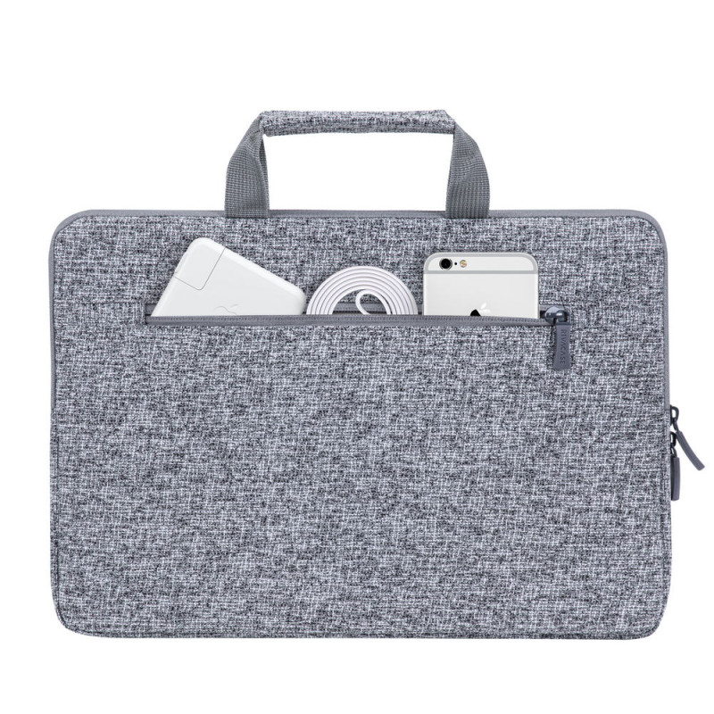 RIVACASE 7913 light grey Laptop sleeve 13.3-14" with handles Black Red Grey