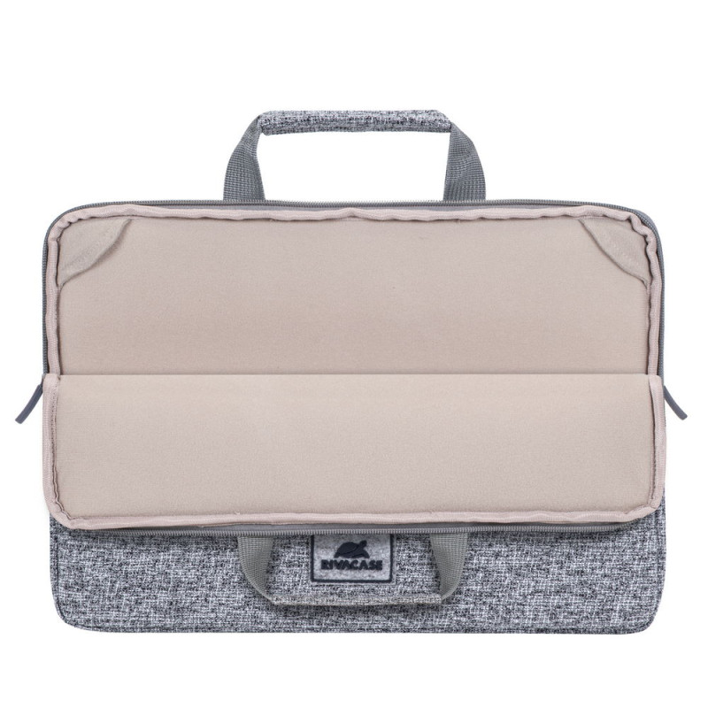 RIVACASE 7913 light grey Laptop sleeve 13.3-14" with handles Black Red Grey